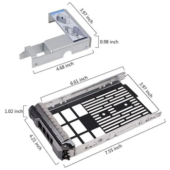 3,5-дюймовый лоток для хранения жестких дисков для серверов Dell PowerEdge - с 2,5-дюймовым адаптером жесткого диска NVMe SSD SAS SATA Кронштейн