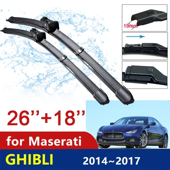 для Maserati Ghibli 2014 ~ 2017, переднее стекло, стеклоочистители, Автомобильные щетки, Автомобильные Аксессуары 2015 2016