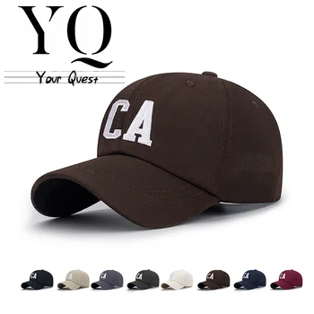 YQ 2023 Весенняя бейсболка с солнцезащитным козырьком для мужчин и женщин, Повседневная Солнцезащитная Кепка с надписью CA Hat кепка женская Летние шляпы