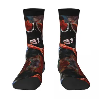 Носки для взрослых Timss и Duncanss 2023 Basketball Stars (22) ЛУЧШИЕ ПОКУПКИ Funny Geek, Лидер продаж, компрессионные носки с рюкзаком на шнурке