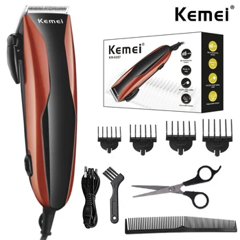 Kemei KM-6357 10w Pro Проводная Машинка для Стрижки волос, Электрический Триммер Для Заточки Лезвий, подключаемый комплект для Ухода за волосами с Коническим Рычагом