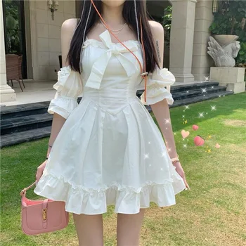Белая Юбка-слинг, Женский Нежный стиль, Чувство дизайна, Темперамент меньшинства, Изысканная Японско-корейская юбка, мини-платья