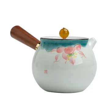 Керамический Чайник С боковой ручкой, Чайник Для чая, Мини-Кофеварка В китайском стиле, Инструмент для Кипячения воды, Инструмент Для Разливки Чая, Чайник для Приготовления чая