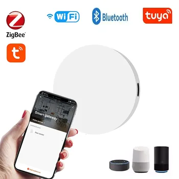 Tuya ZigBee 3.0 Smart Gateway Hub Многорежимный Smart Life Wifi Zigbee Bluetooth APP Пульт дистанционного управления Alexa Google Home Умный дом