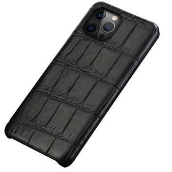 100% Натуральный Чехол для телефона из крокодиловой кожи для iPhone 15 12 11 13 14 Pro Max 13 Mini SE 2020 X XS Max XR 7 8 Plus 5S Роскошный Чехол