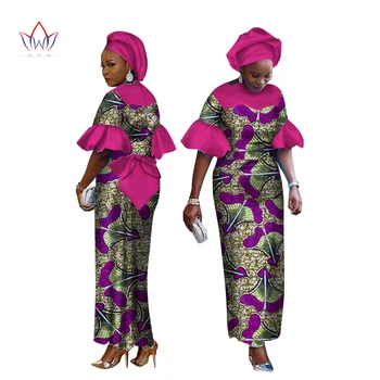Африканские платья для женщин 2023, Новое Элегантное традиционное Рождественское платье в африканском стиле Дашики, Европейская одежда Bazin Riche, WY2413