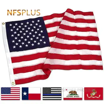 Открытый Флаг ЕС, США, Великобритания, USMC, ЛГБТ, Калифорния, Техас, 90x150 см, Вышитые Водонепроницаемым Нейлоном Национальные Флаги и Баннеры