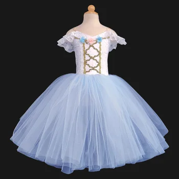 Синий Профессиональный Балетный Костюм Классическая Балерина Балетное Детское Платье-пачка Для Взрослых Принцессы