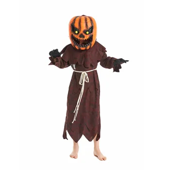 Костюм тыквы для мальчика на Хэллоуин, Детское пугало, костюм тыквы, Страшная маска ужаса
