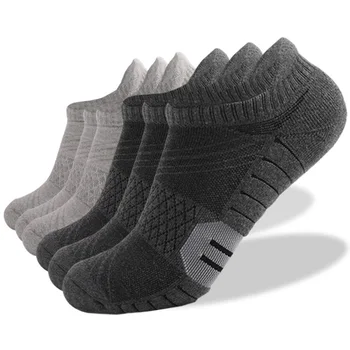 6 пар компрессионных носков Унисекс с мягкой подкладкой, высококачественные хлопчатобумажные носки с глубоким вырезом, дышащие нескользящие модные носки