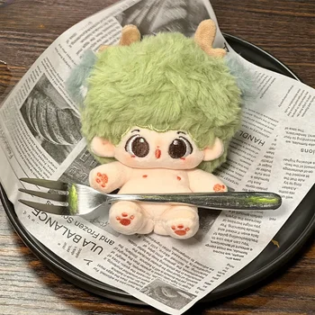 Новая кукла Каваи 10 см, зеленая Короткая Мягкая кукла из кроличьего меха, Олень с Хвостом животного, плюшевые игрушки для кукол, подарок