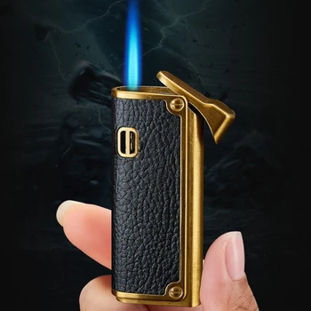 Высококачественная кожаная ветрозащитная зажигалка для сигарет, надувная, прочная, персонализированная зажигалка для сигарет, подарок для аксессуаров для курения