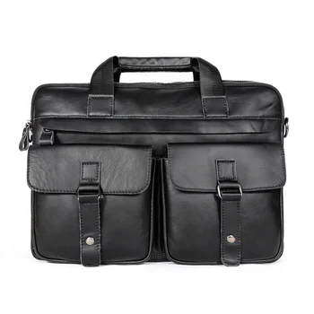 Мужские портфели из натуральной кожи, 15,6-дюймовая сумка для ноутбука, Офисные сумки для мужчин, Деловая сумка-мессенджер на плечо, сумочка