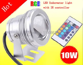 1000LM Водонепроницаемая лампа IP67 RGB Led подводный светильник 12 В 10 Вт холодный теплый белый или 16 цветов, меняющий цвет
