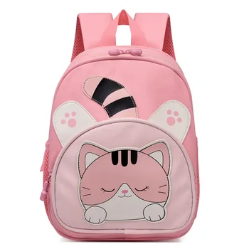Милая мультяшная модная детская водонепроницаемая школьная сумка с котенком, рюкзак для детского сада, рюкзаки для мальчиков и девочек 2-5 лет