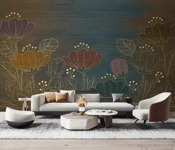 Изготовленные на заказ скандинавские растения и цветы обои для стен спальни фон дивана фон спальни художественные обои для гостиной