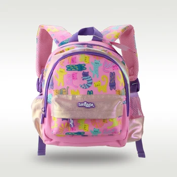 Австралийский оригинальный детский школьный рюкзак Smiggle, детский рюкзак для детского сада, маленький класс, Розовый кот, милые маленькие дети 1-4 лет