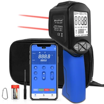 Инфракрасный термометр с приложением Bluetooth Link Бесконтактный Умный Двойной лазерный ИК-пистолет 30: 1 DS -58F ~ 2876F Настройка сигнализации HP-1580-APP