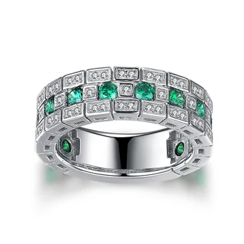 Нишевый дизайн HOYON 925 серебряного цвета, ретро кольцо унисекс с полным бриллиантом, широкий стиль, властное кольцо на указательный палец, подарок для подруги