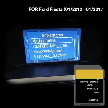 Подходит для Ford Fiesta 01/2013-04/2017 ЕС Эстония Финляндия Франция Германия карта Автомобиля Systerm SD карта