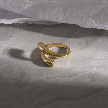Silvology Твердые глянцевые кольца из стерлингового серебра 925 пробы для женщин, двухслойные минималистичные кольца с каплями воды, женские украшения с темпераментом