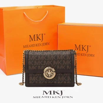 MKJ 2023 Роскошные женские сумки через плечо, Новый милый тип кожи, высокое качество, Горячая распродажа, Диагональная сумка для девочек, Модные маленькие квадратные сумки