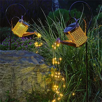 Солнечные садовые фонари Уличная Лейка Звездные светильники для душа Светодиодный чайник С кашпо для газона ландшафтной дорожки двора