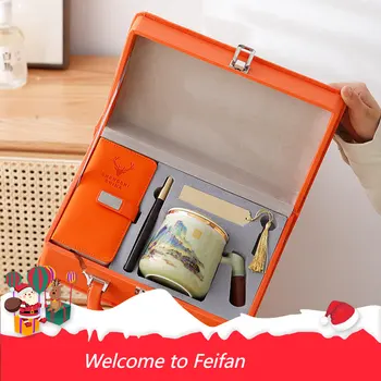 Feifan-Набор керамических чашек для воды, офисных чашек, сопутствующий подарок, деловой подарок, Креативная чашка, практичный подарок на день рождения