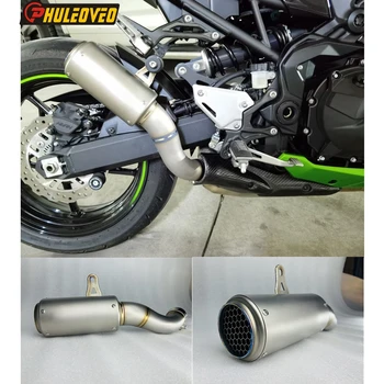 Индивидуальный Титановый сплав для Kawasaki Z900 2012-2021 Мотоцикл Выхлопной Глушитель Соединительная Труба Без Застежки Глушитель Выхлопной трубы для Z900 Moto