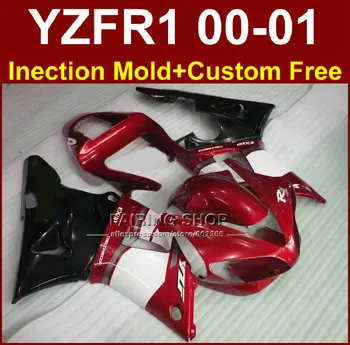 Мотоциклетные обтекатели для YAMAHA EXUP fairings YZFR1 2000 2001 yzf 1000 YZF R1 00 01 ABS пластик красный черный кузов + 7 подарков