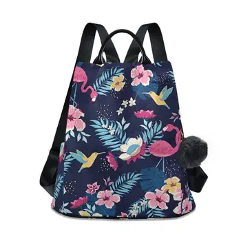 2021 Новый Модный Женский рюкзак с цветочным принтом, Дорожная сумка на плечо для девочек, Многофункциональный Маленький школьный рюкзак для женщин