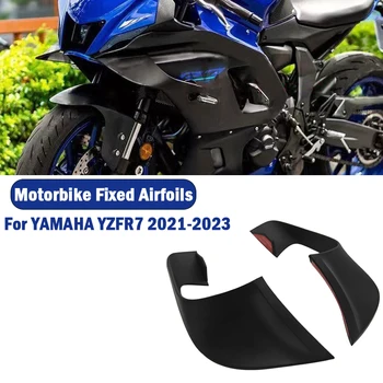 Для YAMAHA R7 YZF R7 YZFR7 R7 2021 2022 2023 1 пара Фиксированных Ветровых Крыльев Крыло Мотоцикла Аэродинамический Обтекатель Черный