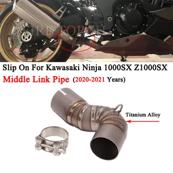 Слипоны Для Мотоцикла Kawasaki Ninja 1000sx z1000sx Из Титанового Сплава Выхлопная Система Модифицированный Глушитель Среднего Звена 2020-2021