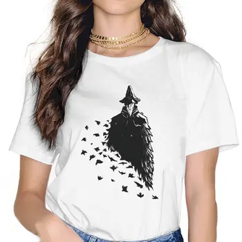 Футболка с игрой Dark Souls The Crow, модные женские футболки, летняя футболка из полиэстера в стиле Харадзюку с круглым вырезом