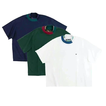 23SS KOLOR Abe Runyi Limited Японские футболки хлопчатобумажные, нерегулярного цвета, С круглым вырезом, Свободного кроя, футболка с короткими рукавами