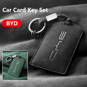 Автомобильный держатель для ключей и карт, Защитная крышка, чехол для ключей от BYD-карты, зажим для ключей, держатель для карт, аксессуары для интерьера автомобиля