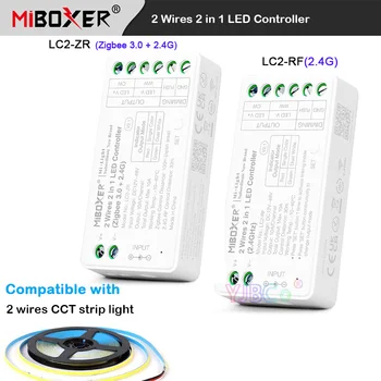 Miboxer Zigbee 3,0 2 в 1 CCT 2 Провода COB светодиодные ленты S Диммер Tuya 2,4 G Одноцветный Двойной белый Контроллер светодиодной Ленты 12V 24V