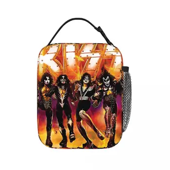Kiss The Band- рок-группа Хард-Рок Kiss Army Destroyer Изолированные сумки для ланча Портативные сумки для пикника кулер-ланч-бокс Ланч-тотализатор