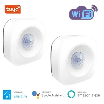Tuya WIFI Smart PIR Датчик движения, детектор движения, приложение Smart Life, беспроводная система домашней автоматизации через Alexa Google Home