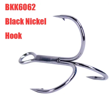 Рыболовные крючки Sanbon из черного никеля, острые наконечники для пресной и морской воды, сверхгладкое покрытие, BKK6062