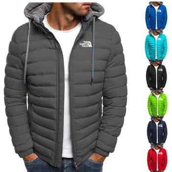 Осенне-зимнее мужское пальто оверсайз, толстое пальто, уличное зимнее мужское теплое пальто в уличном стиле на молнии, куртка больших размеров
