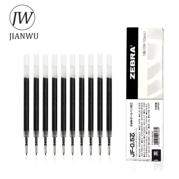 JIANWU 10 шт./компл. 0,5 мм Япония Zebra JF5-BK-BM Гелевая ручка Быстросохнущая Нейтральная Ручка Для заправки Письма Подходит для JJ15 JJ77 JJZ33 JJ88