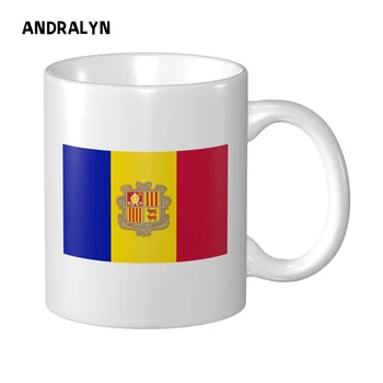 Керамическая кружка с флагом Андорры на 10 унций, персонализированная печать, изображение, логотип, текст
