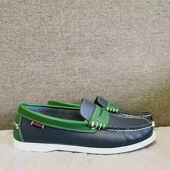 Аутентичная обувь для доков Sebago - кожаные туфли-лодочки премиум-класса с острым носком на шнуровке D025