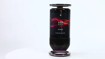 MIRAGE AMOLED ЖК-дисплей беспроводной Alexa Динамик 3D Музыкальный светодиодный светильник с изогнутым экраном портативный wifi умный Динамик