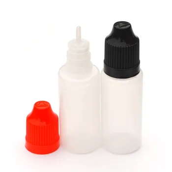 20шт 20 мл Пластиковая бутылка с иглой для жидкости с защитой от детей и длинным наконечником Пустая крышка-капельница