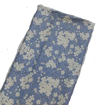 Красивая сине-белая вишня с цветочным принтом Сакуры 100% хлопчатобумажная ткань для квилтинга постельное белье ткань для шитья своими руками