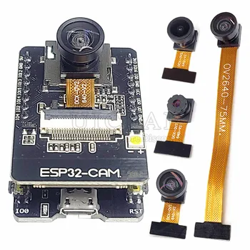 ESP32 CAM Модуль камеры Комплект 2,4 ГГц WiFi Bluetooth 8 МБ PSRAM OV2640 Модуль камеры 66 120 160 Градусов 850 нм Ночного видения 2 Мп