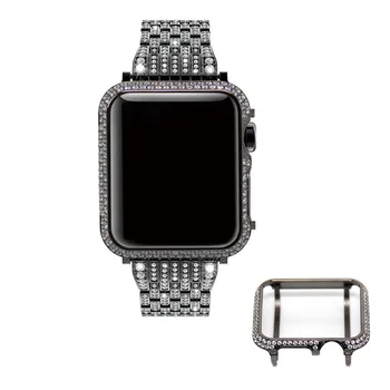 Роскошный Бриллиантовый чехол Ручной работы 38 мм 42 мм 40 мм 44 мм Для Apple Watch Series 5 4 3 2 1 iWatch Bling Cover Аксессуары для смарт-часов
