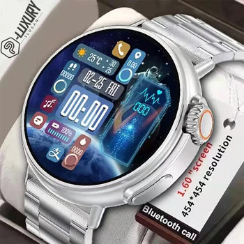 Новые Мужские смарт-часы с NFC, AMOLED, 1,6-дюймовый 454 *454 HD экран, мониторинг сердечного ритма, кислорода в крови, вызов Bluetooth, Женские умные часы
